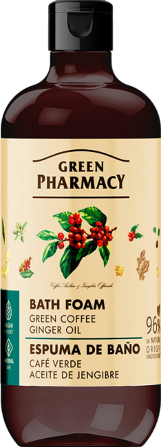 Green Pharmacy Firming Bath Foam Green Coffee and Ginger Oil 500ml