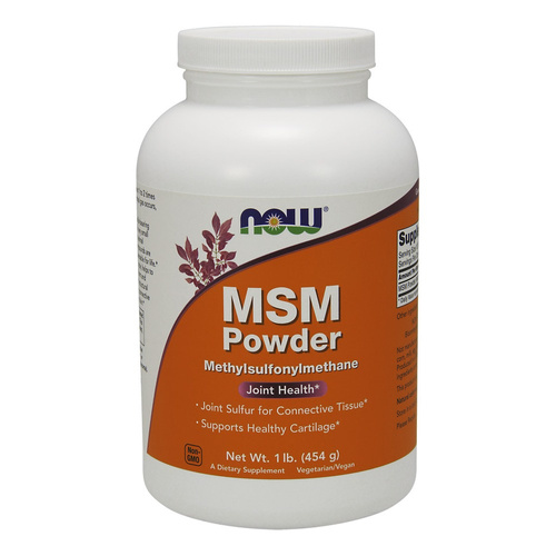 NOW Foods MSM Powder Natural Support for Joints Skin and Hair 454g