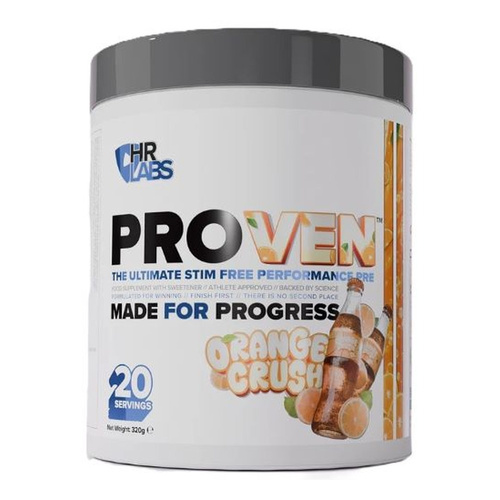 HR Labs Proven Stimulant-Free Pre-Workout, Orange Crush 320g