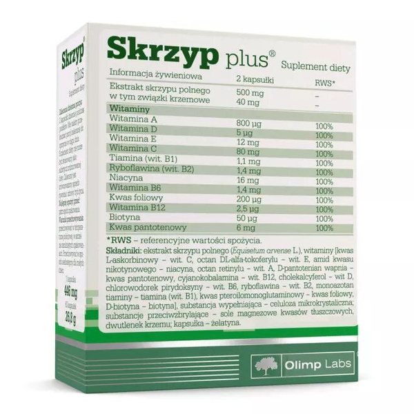 Olimp Skrzyp Plus Witaminy na Piękne Włosy i Paznokcie 60 Kapsułek