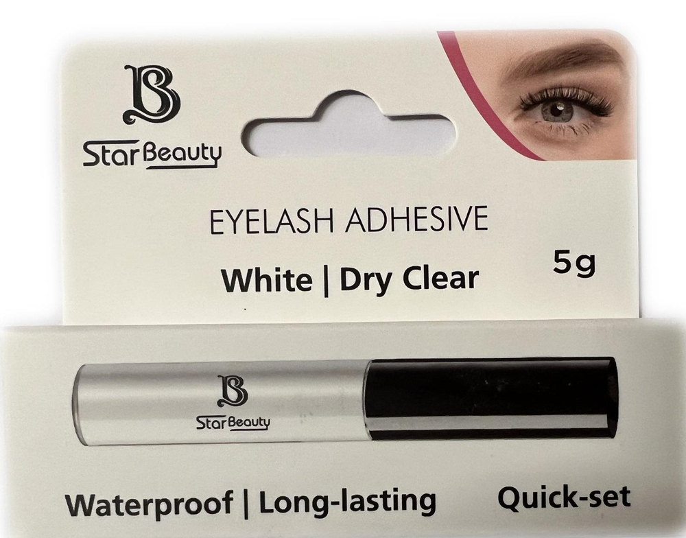 Star Beauty Professional Eyelash Adhesive Dry White Lash Glue Long-Lasting Effect 5g