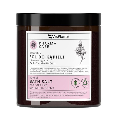 Vis Plantis Pharma Care Moisturizing & Detoxifying Bath Salt with Purple Clay 800g