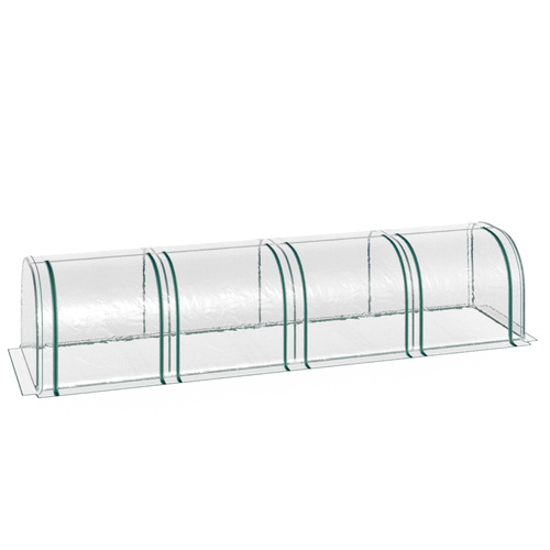 Outsunny 395  x 100 cm Low Tunnel Greenhouse - Clear