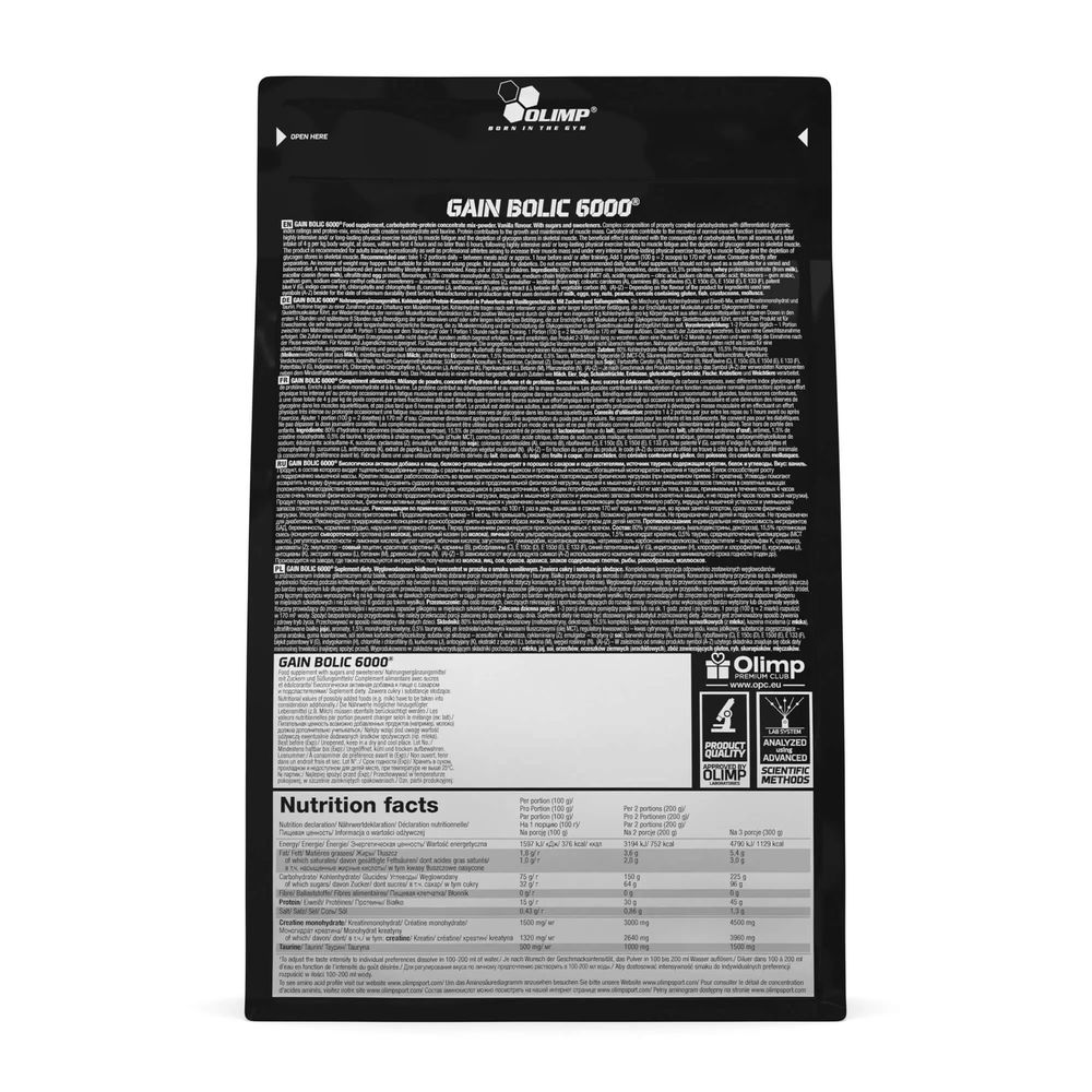 Olimp Gain Bolic 6000 Vanilla Mass Gainer with Creatine 1000g