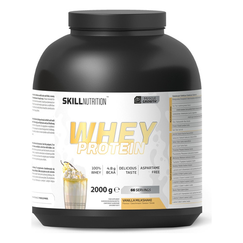 Skill Nutrition Whey Protein Powder, Vanilla Milkshake - 2000g