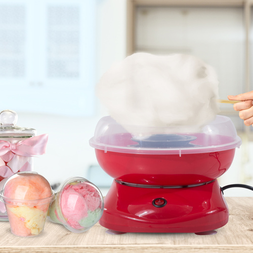 HOMCOM Candy Floss Machine Electric Cotton Candy Maker Gadgetry 450W (Red)