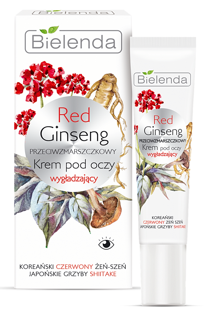 Bielenda Red Ginseng Anti-Wrinkle Smoothing Eye Cream for Mature Skin 15ml
