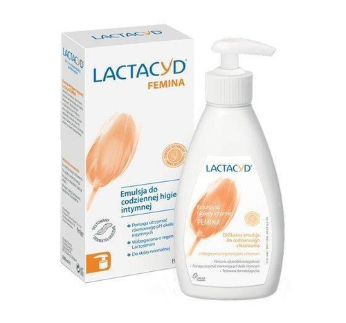 Lactacyd Femina Emulsion Intimate Hygiene Lactic Acid Natural Protection 200ml