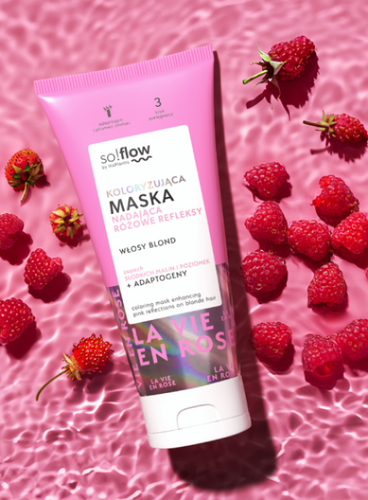 So!Flow Maska Koloryzująca Różowe Refleksy do Włosów Blond 200ml