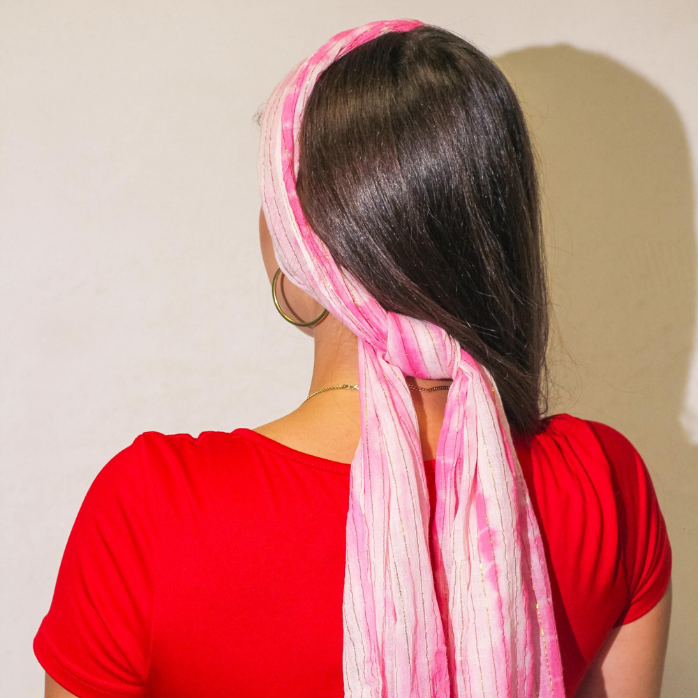 Nomad Sari Party Shine Scarf – Perfect Pink (180×50cm)