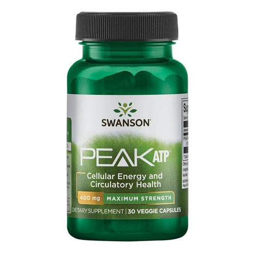 Swanson Peak ATP 400mg Supporting Cellular Energy and Performance 30 Vcapsules