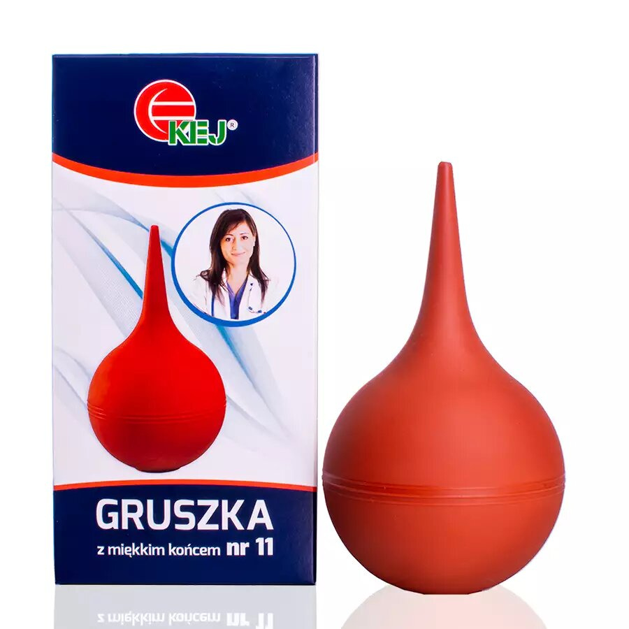 Kej Gruszka Medyczna Nr 11 z Miękkim Końcem do Nosa i Uszu 230ml