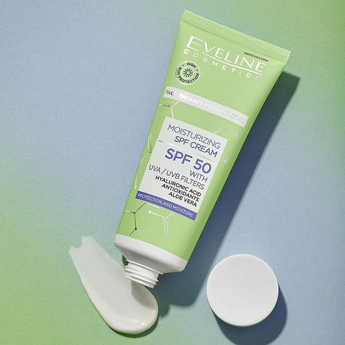 Eveline Nawilżający Krem do Twarzy Dzyi i Dekoltu z SPF50 do Każdego Typu Cery 30ml