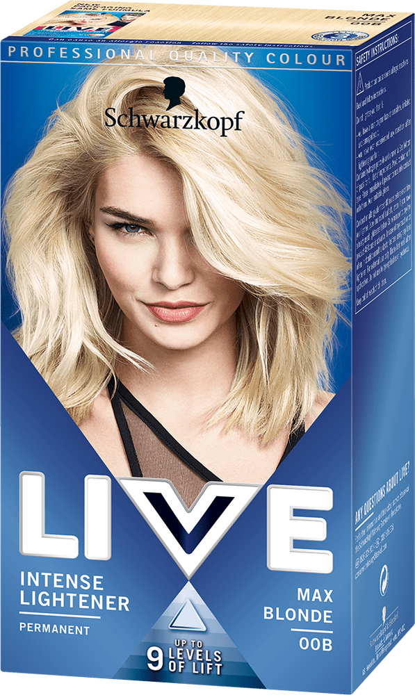 Schwarzkopf Live Intense Lightener Hair Colour Max Blonde 00B