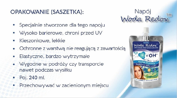 Redox Woda Jonizowana Żywa Woda Alkaliczna ph 9,5 240ml
