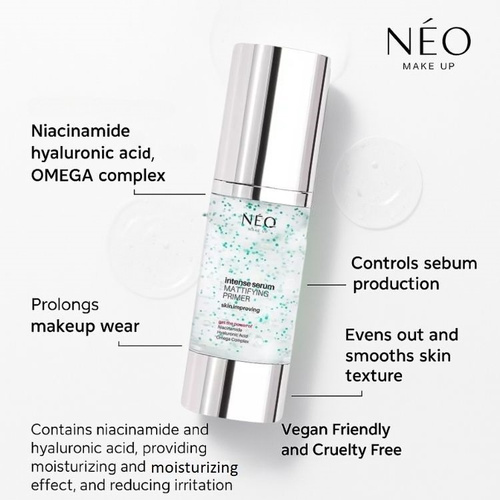 Neo Makeup Intense Serum Mattifying and Smoothing Makeup Base 30ml