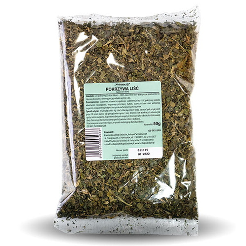 Herbapol Pokrzywa Liść na Oczyszczenie Organizmu Zapalenie Stawów Zaburzenia Hormonalne i Anemię 50g