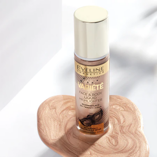 Eveline Variete Płynny Rozświetlacz do Twarzy i Ciała Nr. 02 Rose Gold 30ml