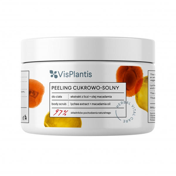Vis Plantis Sugar-salt Peeling Lychee Extract and Macadamia Oil 200 ml