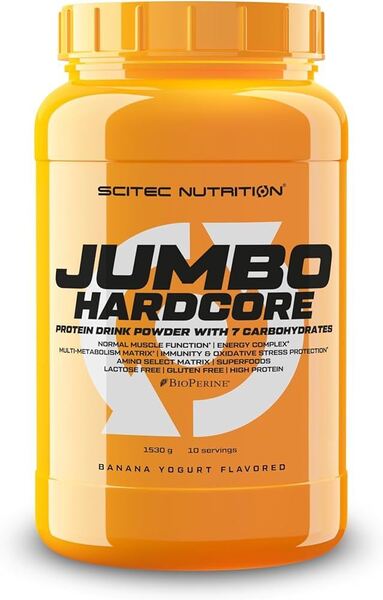 SciTec Jumbo Hardcore, Banana Yoghurt - 1530g