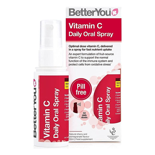 BetterYou Vitamin C Daily Oral Spray, Natural Cherry and Pomegranate 50ml