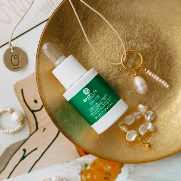 BasicLab Dermocosmetics Imperfection Reducing Serum with Niacinamide 5% Reduction and Narrowing for Problematic Skin Day and Night 15ml