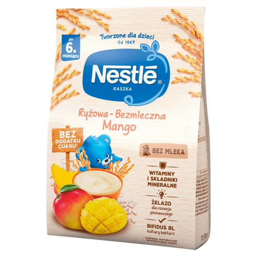 Nestle Kaszka Ryżowa Bezmleczna Mango dla Niemowląt po 6 Miesiącu 170g