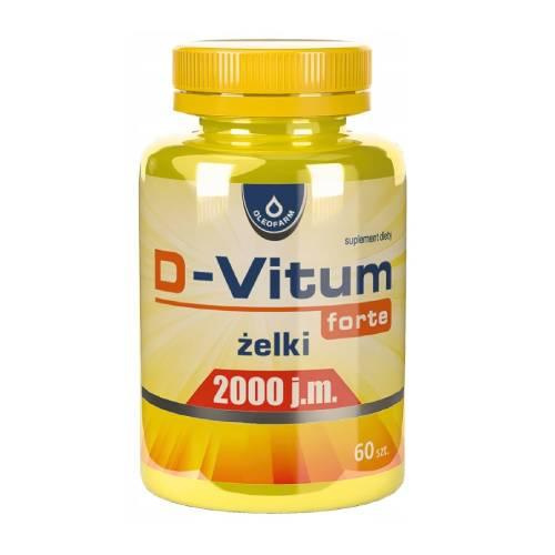 D-Vitum Forte 2000 j.m. Żelki z Witaminą D i C dla Dzieci i Dorosłych 60 Sztuk