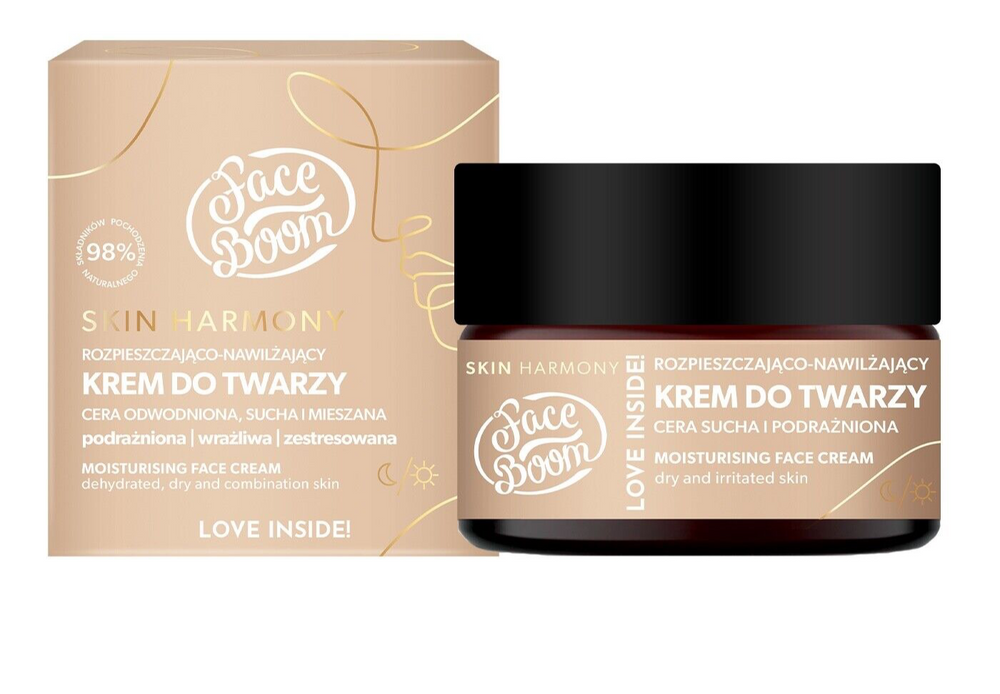 FaceBoom SkinHarmony Love Inside Moisturizing Face Cream for Irritated and Dry Skin 50ml