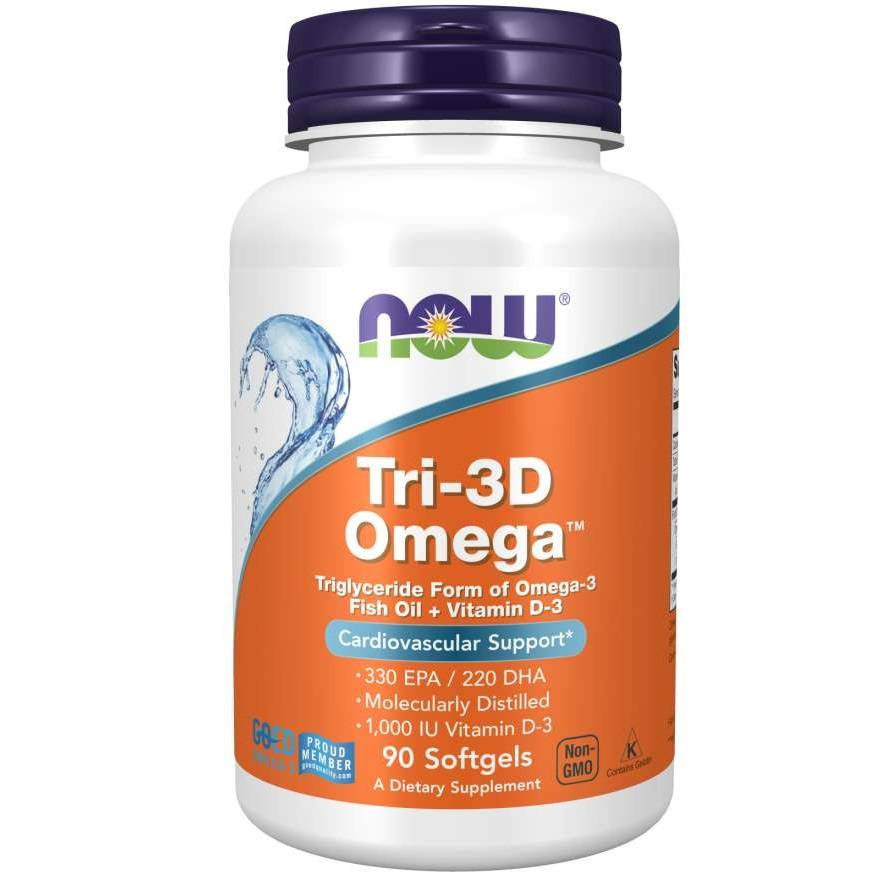 Now Foods Tri-3D Omega Supports Heart Health 90 Softgels