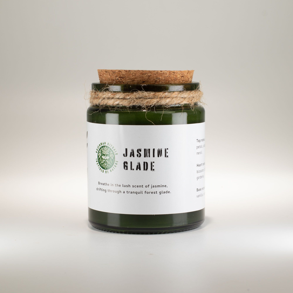 Greenman Woodwick Soy Candle - Jasmine Glade