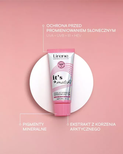 Lirene It's a Match! Mineralny Podkład Dopasowujący się SPF15 002 Natural 30ml