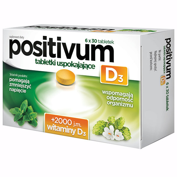 Positivum D3 for Positive Mood maintenance with Vitamin D and Zinc 6x30 Tablets
