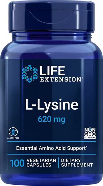 L-Lysine, 620mg - 100 vcaps