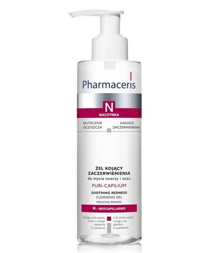 Pharmaceris N Puri Capilium Żel Kojący Zaczerwienienia do Mycia Twarzy do Cery Naczynkowej 190ml
