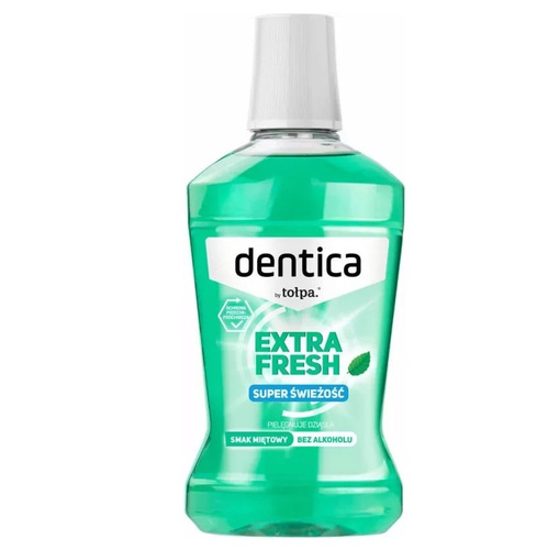Tołpa Dentica Extra Fresh Płyn do Ust Bez Alkoholu Ochrona Szkliwa 500ml