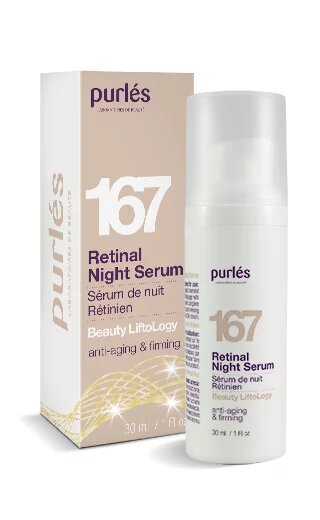 Purles 167 Beauty Liftology Retinal Night Serum z Retinalem dla Skóry Dojrzałej na Noc 30ml