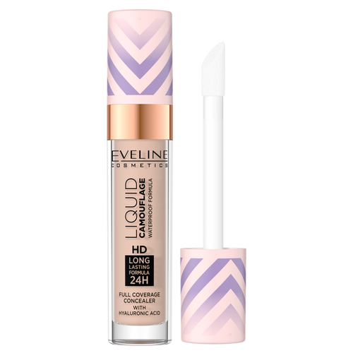 Eveline Liquid Camouflage Waterproof Concealer with Hyaluronic Acid No. 05 Light Sand 7.5ml