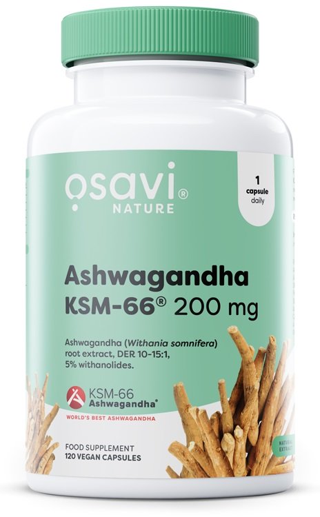 Osavi Ashwagandha KSM 66 200mg 120 wegańskich kapsułek