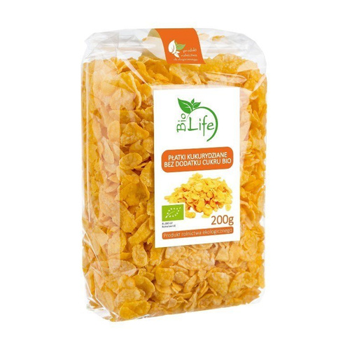 BioLife Corn Flakes for Children Perfect with Milk Yogurt Muesli without Sugar 200g