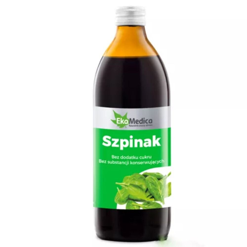 EkaMedica Szpinak Suplement Diety z Naturalną Witaminą C na Pracę Naczyń Krwionośnych 500ml