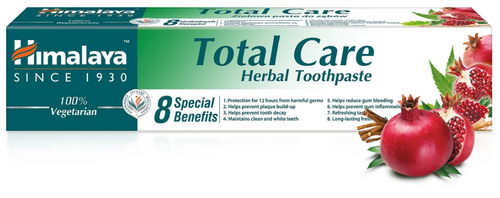 Himalaya 100% Vegetarian Total Care Herbal Pasta do Zębów o Zaawansowanej Ziołowej Formule 75ml