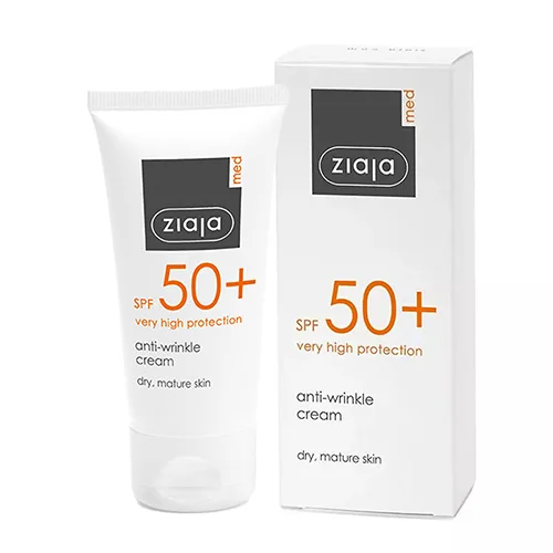 Ziaja Med Protective Treatment Tinted Face Cream Natural Tint SPF50+ UVA UVB for Normal and Capillary Skin 50ml