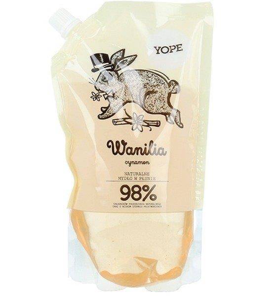 Yope Naturalne Mydło w Płynie ﻿﻿z Wanilią i Cynamonem Zapas 500ml