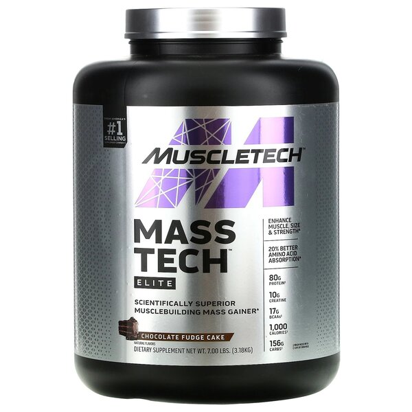 MuscleTech Mass-Tech Elite Chocolate Fudge Cake 3180g