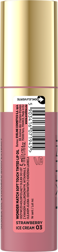 Eveline Wonder Match Nawilżający Olejek do Ust 03 Strawberry Ice Cream 5ml