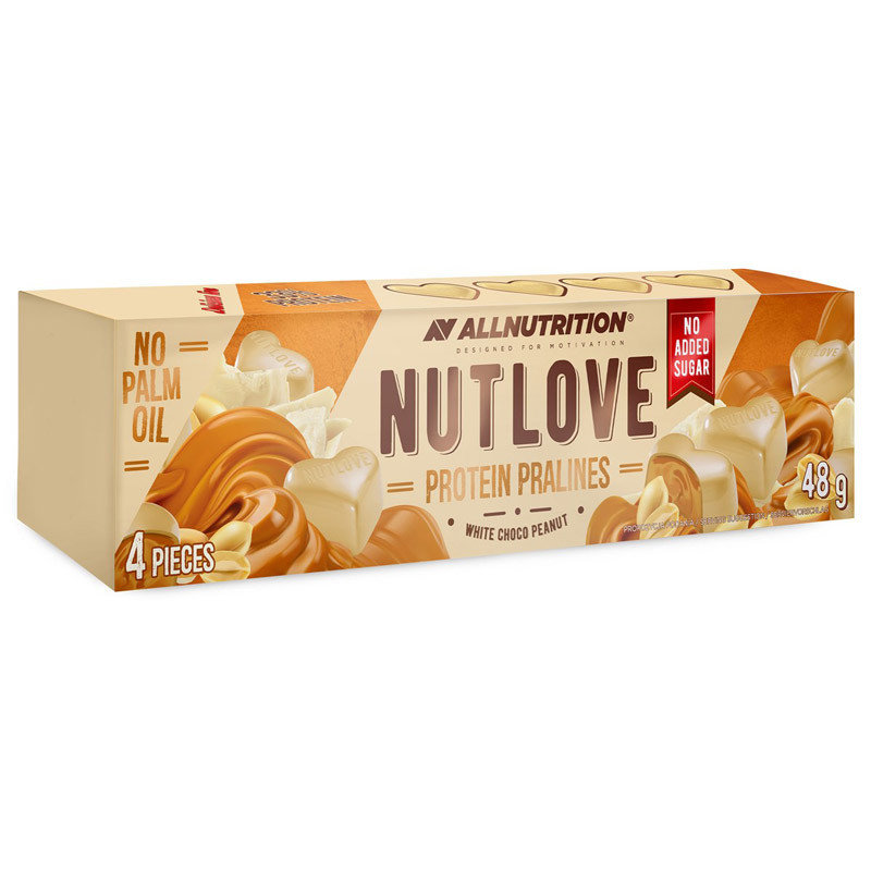 Allnutrition Nutlove Protein Pralines Orzechowe Pranlinki z Białą Czekoladą bez Oleju Palmowego 48g