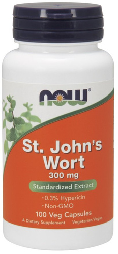 Now Foods St. John's Wort 300mg Supports Urinary and Digestive System Soothes Nervous Tension 100 Vcapsules
