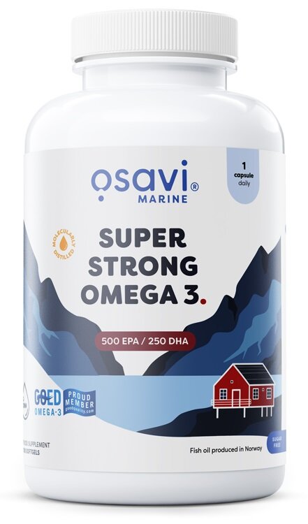 Osavi Super Strong Omega 3 500 EPA 250 DHA Supports Immunity Brain and Heart Function 180 Softgels