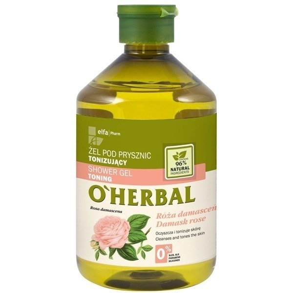 O'Herbal Tonizujący Żel pod Prysznic z Ekstraktem z Róży Damasceńskiej 750ml